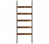 Étagère Échelle Inclinée, Porte-Serviettes, 5 Niveaux, Largeur 65 Cm, Cadre En Acier Marron