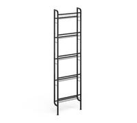 Étagère échelle Klivo, 44.5x160cm avec 5 étagères, Noir, Vicco 57302