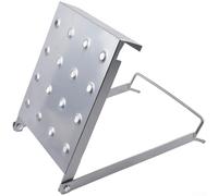 Étagère échelle multifonctionnelle en alliage d'aluminium avec surface antidérapante et baleines solides pour une utilisation en atelier en finition noire et argentée. Dimensions compactes : 34,5 x