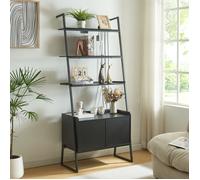 Étagère échelle Storfjord avec armoire noir