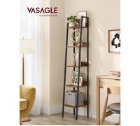 Étagère échelle - VASAGLE - Style Industriel - Marron Rustique et Noir - Meuble de Rangement sur Pied