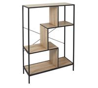 Etagère Edison structure métal noir plateau bois L. 80 x P. 30 x H. 113 cm
