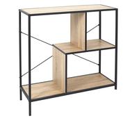 Etagère Edison structure métal noir plateau bois L. 80 x P. 30 x H. 80 cm