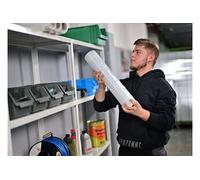 Etagère emboîtable avec 2 x 4 tablettes PowerMAX, charge admissible 65 kg, 180x160x40 cm (HxLxP), blanc