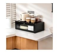 Étagère Empilable Bibliothèque, Vitrine Pour Collection, Etagere Rangement En Bambou, Vitrine Transparente Vitrine Bibliotheque Résistant À La Poussière Idéal Pour La Maison(Noir,50 * 33 * 17cm)