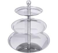 Étagère, en acier inoxydable, brillant, 3 niveaux, 30/40/50 cm, 49 cm de hauteur