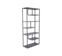 Étagère Bibliothèque 6 Niveaux "Staal" 188cm Gris Clair