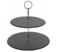 Étagère en ardoise 2 niveaux 20cm + 25cm Plateau de service Plateau en ardoise