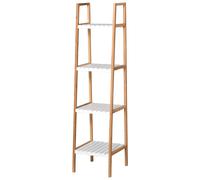 kleankin - étagère de salle de bain - Bois - 35x36x138cm - Blanc