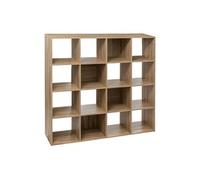 5five - étagère 16 cases effet chêne naturel ""mix n modul""