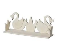 Etagère en bois 2 cygnes à customiser 40 x 16 cm