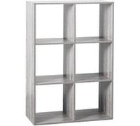 5five Étagère Mix'N'Modul – Effet chêne gris, 6 cases, L68×P32×H101 cm