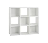 Etagère en bois 9 cases Mix coloris blanc