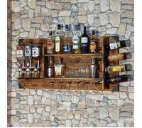 Etagère en bois avec distributeur de boissons