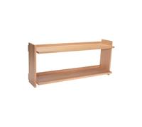 Étagère en bois clair beige, 2 étagères, à poser, droite, avec rangement - Hübsch, Forma - 100x27x44 cm