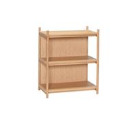 Étagère en bois clair beige, 3 étagères, à poser, droite - Hübsch, Heritage - 75x43x88 cm