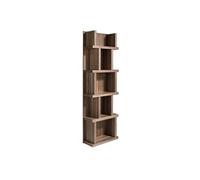 Etagère en bois couleur noyer 3024C, 60 x 28 x 190 cm. -