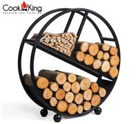 Étagère en Bois de Cheminée " Diego " H 82 CM pour Chauffage Rack Acier