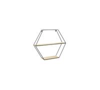 Etagère en bois et métal hexagonale 46 cm