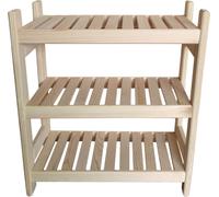 Étagère en bois Étagère sur pied Modulaire Empilable Étagère de cave Étagère de ménage Pin profondeur 38 cm largeur 70 cm hauteur 60 cm 3 étagères