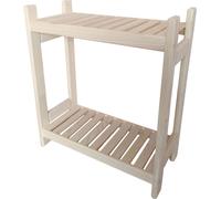 Étagère en bois Étagère sur pied Modulaire Empilable Étagère de cave Étagère de ménage Pin profondeur 38 cm largeur 50 cm hauteur 45 cm 2 étagères