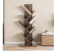 Étagère en bois JULES en forme d’arbre, Étagère autoportante avec pied robuste, Design original et pratique, Old style