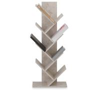 IDIMEX Étagère en Bois Jules en Forme d’Arbre, Étagère autoportante avec Pied Robuste, Design Original et Pratique 48 x 116 x 24 cm, Coloris béton