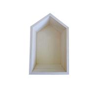 Etagère en bois maison 22,5 x 14 x 10 cm Beige G