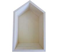 Etagère en bois maison 22,5 x 14 x 10 cm Beige