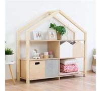 Etagère en bois massif bois vernis 39 x 137 x 146 cm Beige G