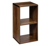 Étagère en bois PEGANE - 34x32x67 cm - Marron - Meuble de salon classique et intemporel