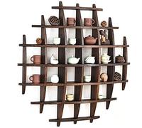 Étagère en bois pour objets de collection, étagère de rangement en bois massif durable, armoire murale rétro moderne pour suspension polyvalente
