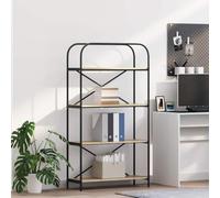 Étagère en chêne Sonoma 80 x 30 x 146 cm - Étagère fine avec 4 étagères - Grand espace de rangement - Pour la maison et le bureau - Robuste et moderne