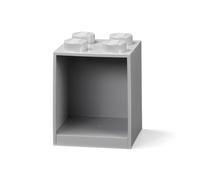 LEGO Étagère en brique à 4 boutons - Boîte de rangement empilable LEGO - Organisateur de bureau - Boîte de rangement pour jouets, livres et plus - Décoration d'intérieur - 159 x 161 x 47 mm