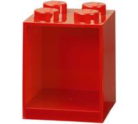 Etagère en forme de brique Lego carrée 4 tenons - Rouge
