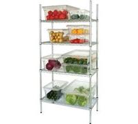 Étagère en Kit - 4 Niveaux - Profondeur 610 mm - Vogue - 1830 mm inox