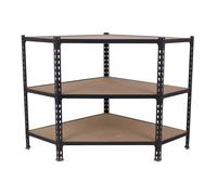Étagère en kit charge légère sans vis 900x900x400 - 3 niveaux Anthracite/Bois - SIMON RACK - 8425437135132