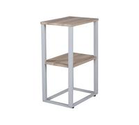 Table de Chevet Double "Rise" 70cm Naturel & Gris