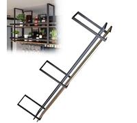 Étagère en métal à 2 niveaux pour plantes et assiettes - Rangement élégant pour livres et plantes décoratives - 80 cm