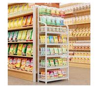 Étagère en métal à plusieurs niveaux pour supermarché, vente au détail et usage domestique - Idéal pour organiser les fruits, les légumes, les collations et les bonbons