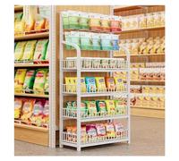 Étagère en métal à plusieurs niveaux pour supermarché, vente au détail et usage domestique - Idéal pour organiser les fruits, les légumes, les collations et les bonbons