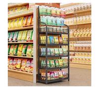 Étagère en métal à plusieurs niveaux pour supermarché, vente au détail et usage domestique - Idéal pour organiser les fruits, les légumes, les collations et les bonbons