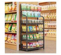Étagère en métal à plusieurs niveaux pour supermarché, vente au détail et usage domestique - Idéal pour organiser les fruits, les légumes, les collations et les bonbons