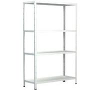 Étagère en métal blanc Schulte Regalwelt Powermax H. 137 x L. 75 x P. 30 cm