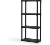 Etagère en plastique 4 étagères capacité 80 kg entrepôt à domicile 60x30x133cm Plasty4