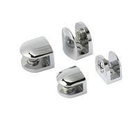 Étagère en verre galvanisée alliage de Zinc, Style moderne Simple, réglable, robuste, antirouille, étanche à l'humidité, pince salle bain éQuerre Pour Verre(10mm 1pcs)