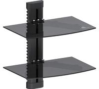 Étagère en verre Hifi Étagère murale Étagère en verre Support mural Étagère murale 2 compartiments