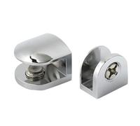 Étagère en verre moulé sous pression de remplacement, 2 pièces, Style moderne Simple, réglable, robuste, antirouille, matériel support à pince for salle bains éQuerre Pour Verre(6-8mm)