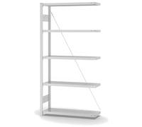 Étagère encastrable H 2000 x l 1000 x P 400 mm 5 étages Charge maximale 145 kg Blanc Convient à un usage alimentaire