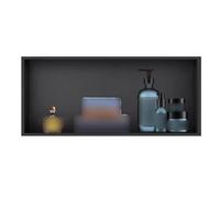 Étagère encastrée en acier inoxydable étanche pour shampooing et articles de toilette, étagères en alcôve pour salle d'eau, 62 x 32 x 12,5 cm, solution de rangement parfaite pour salle de bain